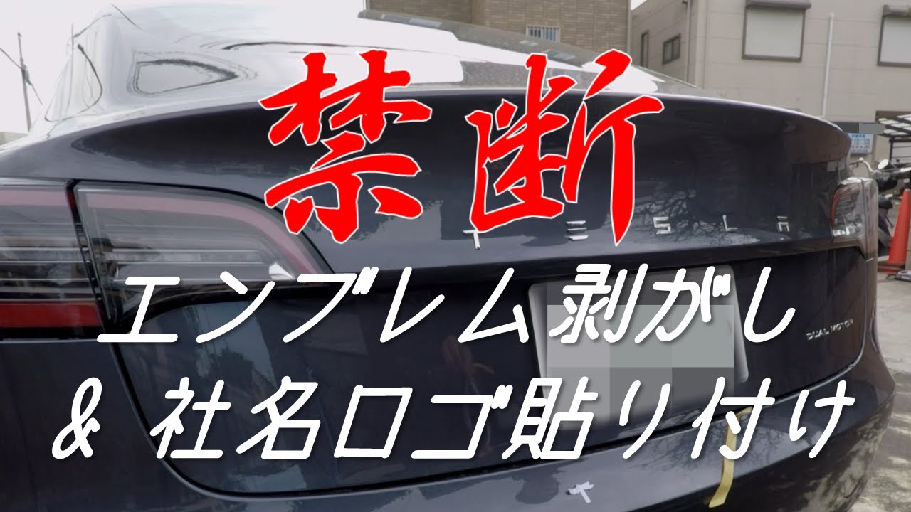 [ 禁断 ] モデル3のエンブレムを交換してみた Abstract Ocean Performance emblem TESLA Model3 テスラ 社名ロゴ