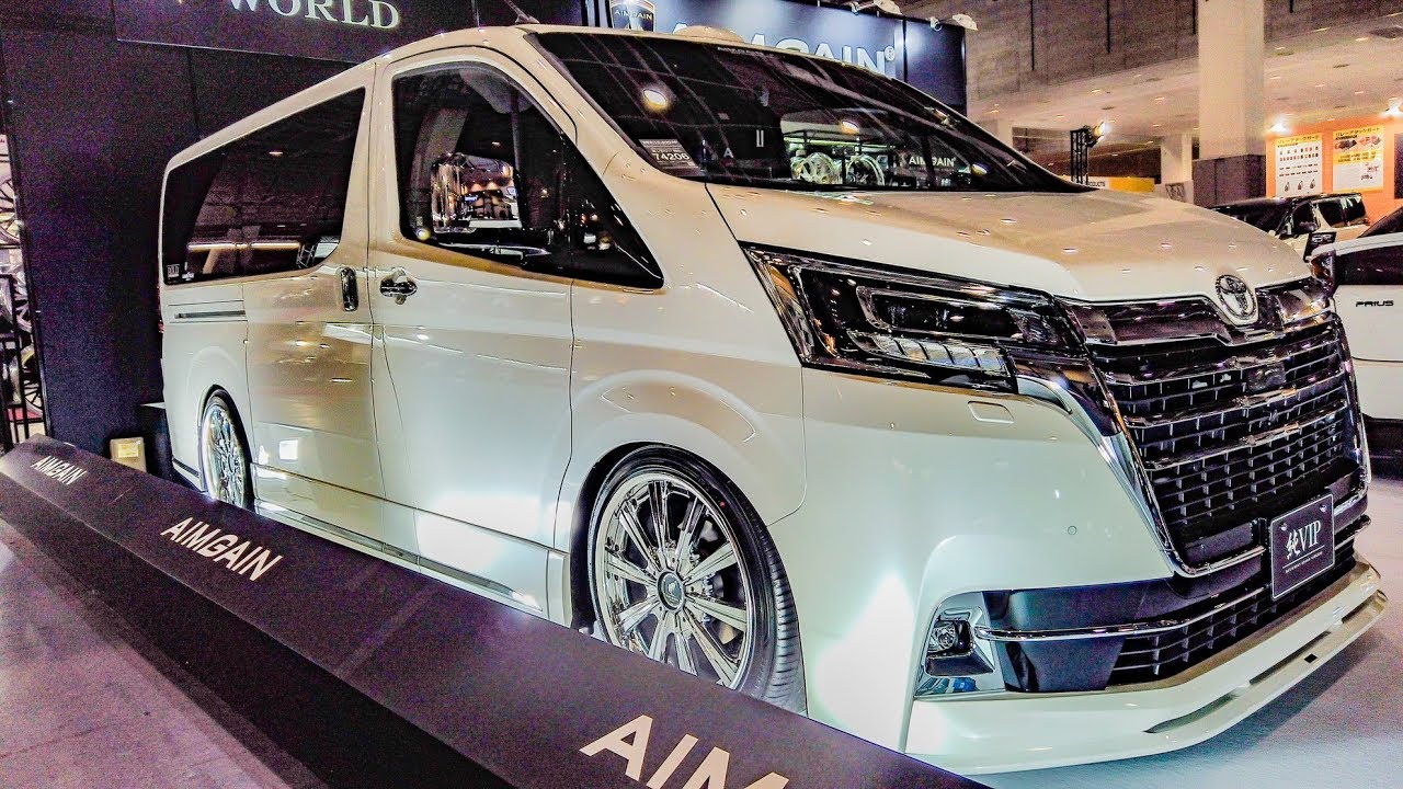 (4K)エイムゲイン グランエース カスタム 純VIP エアロ AIMGAIN TOYOTA GRANACE modified – 大阪オートメッセ2020