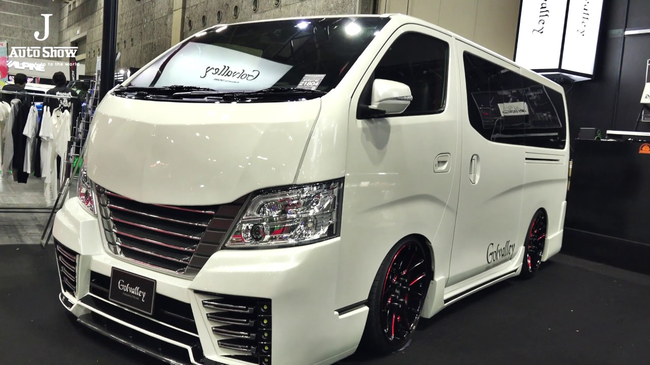 (4K)Golvalley NISSAN NV350 bodykit ゴルヴァレイ 日産キャラバン カスタム – OSAKA AUTO MESSE 2020