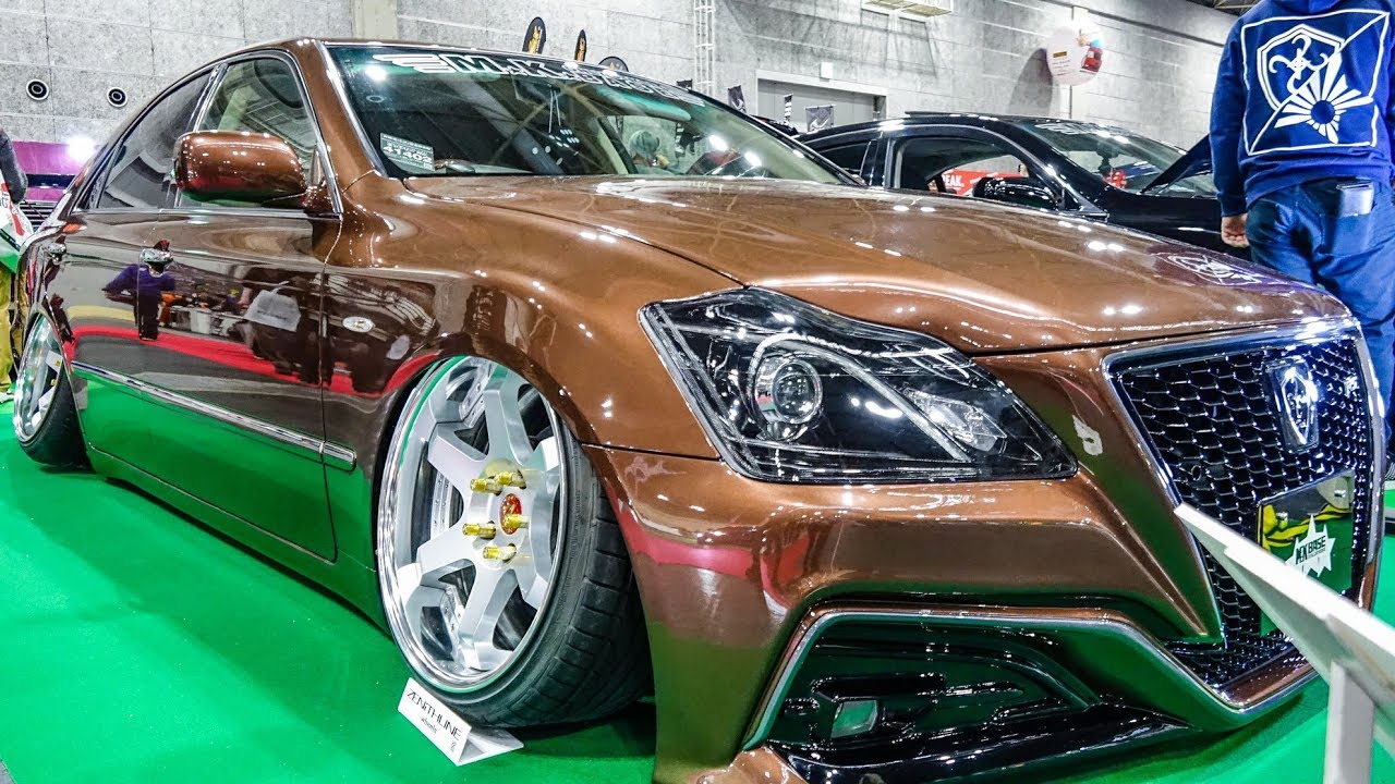 (4K)MK base TOYOTA CROWN modified VIPCAR クラウン カスタム スピンドルグリル – OSAKA AUTO MESSE 2020