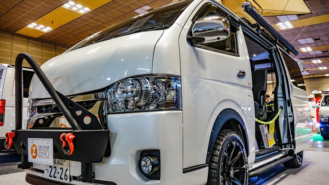 (4K)ZERO TOYOTA HIACE 200 Carry modified ハイエース カスタム 牽引バー – OSAKA AUTO MESSE 2020