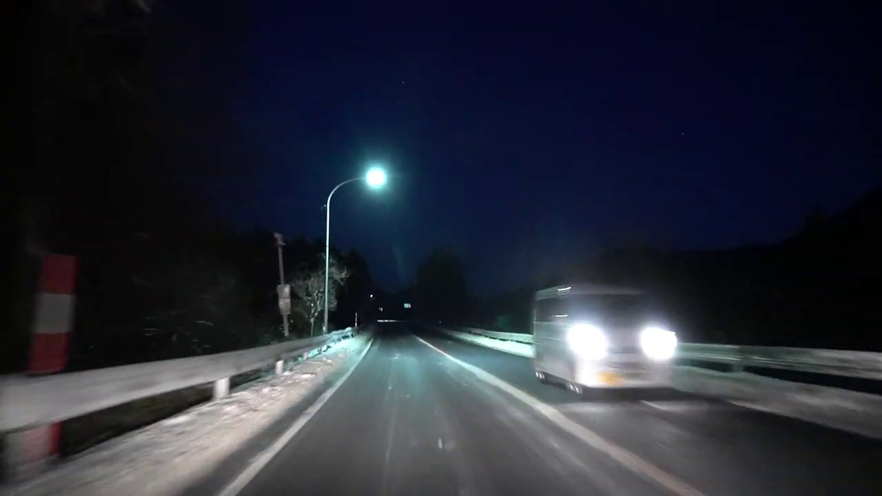 山形自動車道。笹谷トンネル。高速道路を夜間ドライブ。【α6400】【4K】