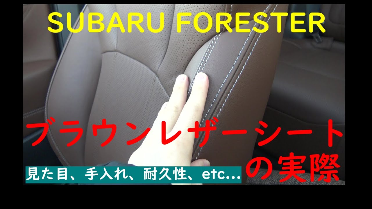 【フォレスター】納車9ヶ月、ブラウン本革シートについてレビューします【スバル】Brown leather seats of SUBARU FORESTER