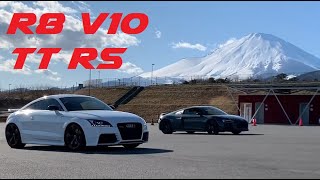 AUDI R8 V10 plus & TT RS plus. 1/8 mile and slalom fun!