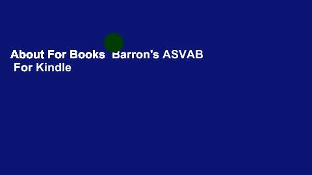 About For Books  Barron’s ASVAB  For Kindle