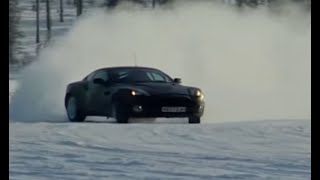 Aston Martin Vanquish Driving on ice