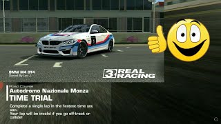 BMW M4 GT4 : Time trial on Autodrome Nazionale Monza Real racing 3 mobile