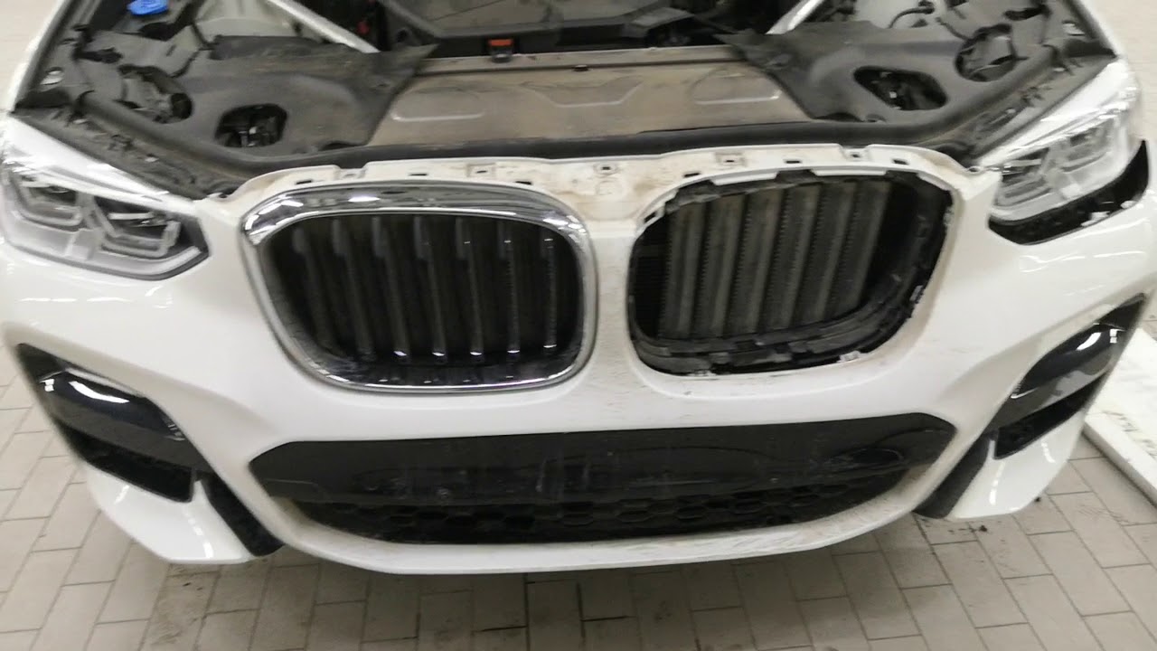 BMW X4 G02 снятие переднего бампера