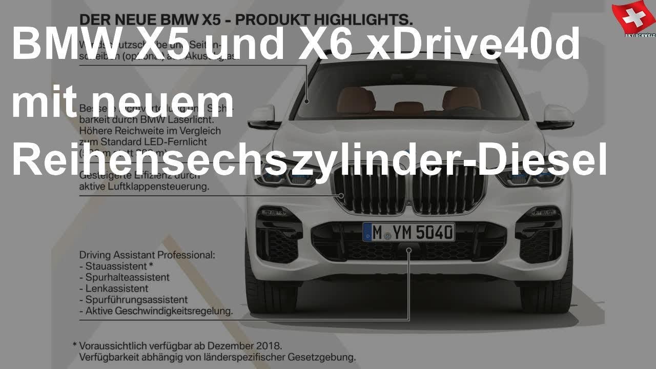 BMW X5 und X6 xDrive40d mit neuem Reihensechszylinder-Diesel
