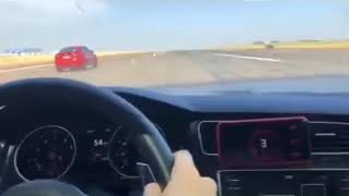 BMW X6 vs VW GOLF drag race