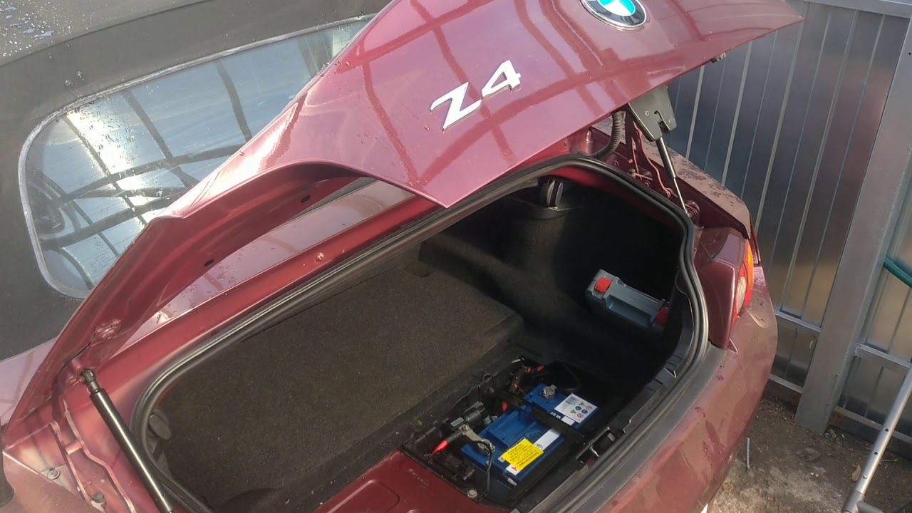 Открывание и закрывание багажника после замены амортизаторов BMW Z4