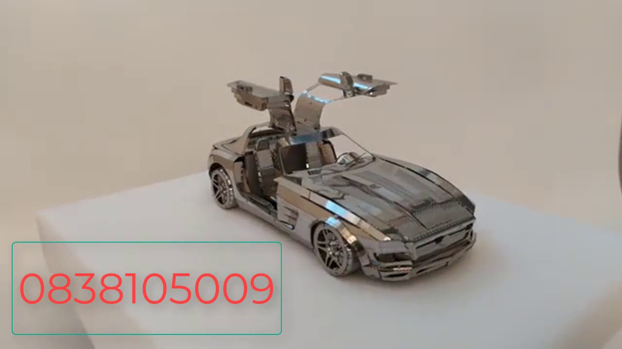 CHƯA RÁP : Mô hình lắp ráp 3D kim loại Mercedes-Benz SLS AMG GT C