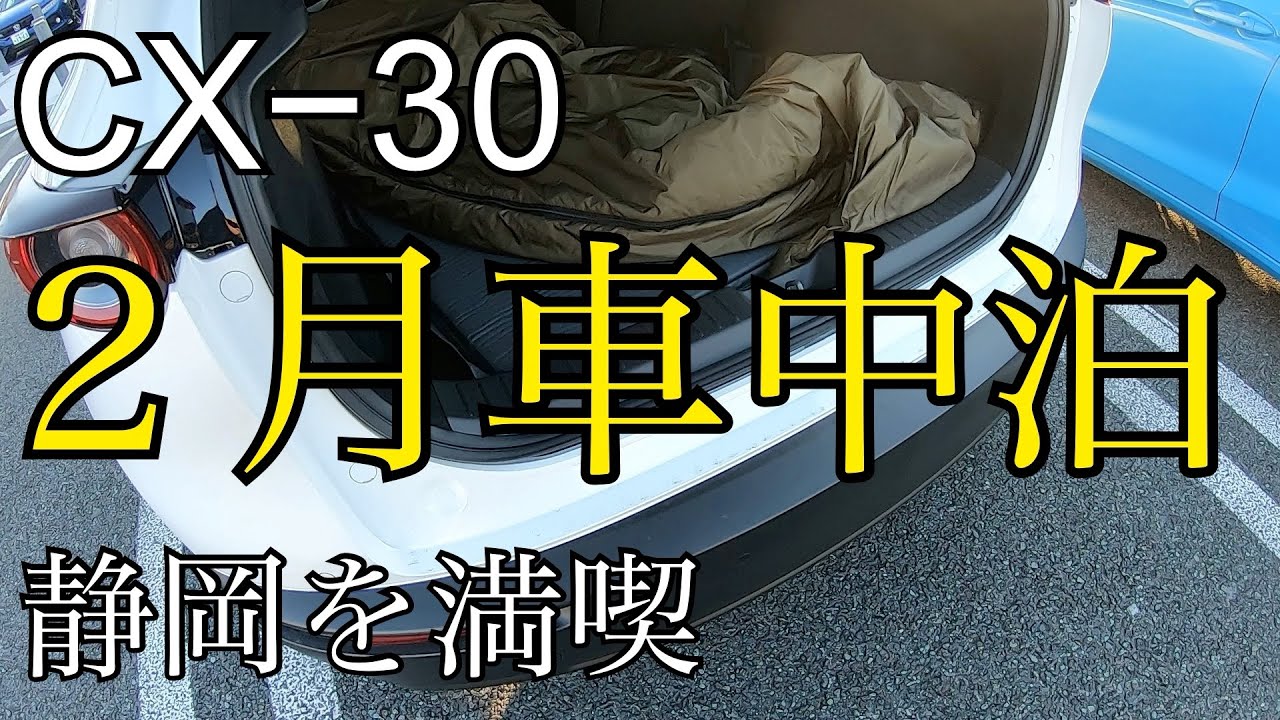 マツダCX−30 寒い真冬の車中泊。静岡を満喫。気になる燃費なども。さわやか、沼津港、駿河湾沼津サービスエリア