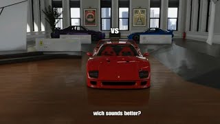 Crew 2 | ferrari f40 vs mazda rx-7 vs nissan gtr skyline r34 |Wich sounds better?