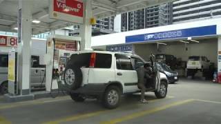 シェル石油 ガソリンスタンドで給油☆平面駐車場(入庫⇒出庫)★宮城県仙台市【車載動画】【Dashcam】Refueling at a gas station