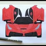 Как Нарисовать Машину Ferrari - LaFerrari Рисунок