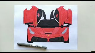 Как Нарисовать Машину Ferrari - LaFerrari Рисунок
