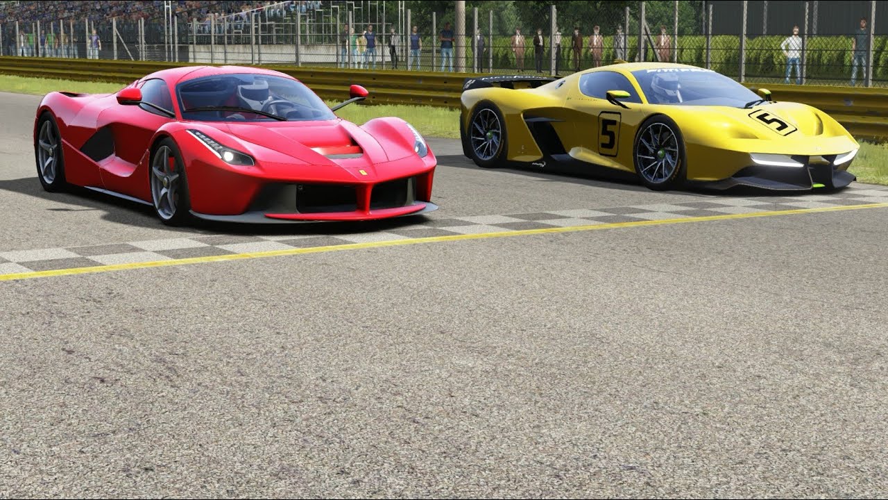 Ferrari LaFerrari vs Fittipaldi EF7 Vision GT at Monza Full Course