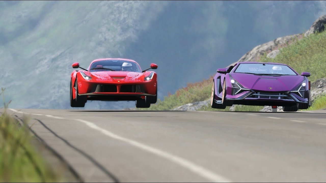 Ferrari LaFerrari vs Lamborghini Sian at Highlands