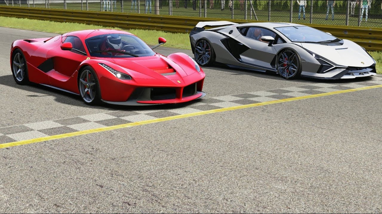 Ferrari LaFerrari vs Lamborghini Sian at Monza Full Course