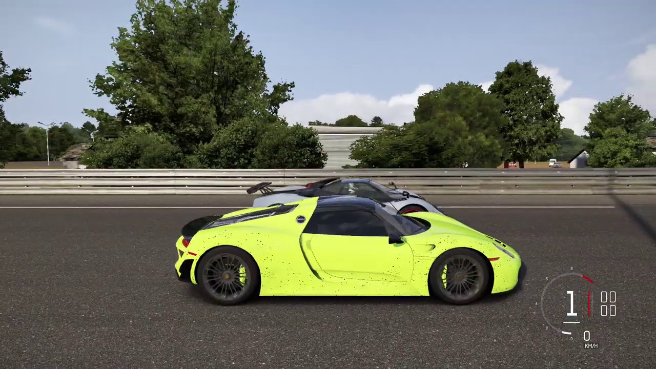 Forza 6 Drag race  Porsche 918 Spyder vs Pagani Zonda Cinque Rematch