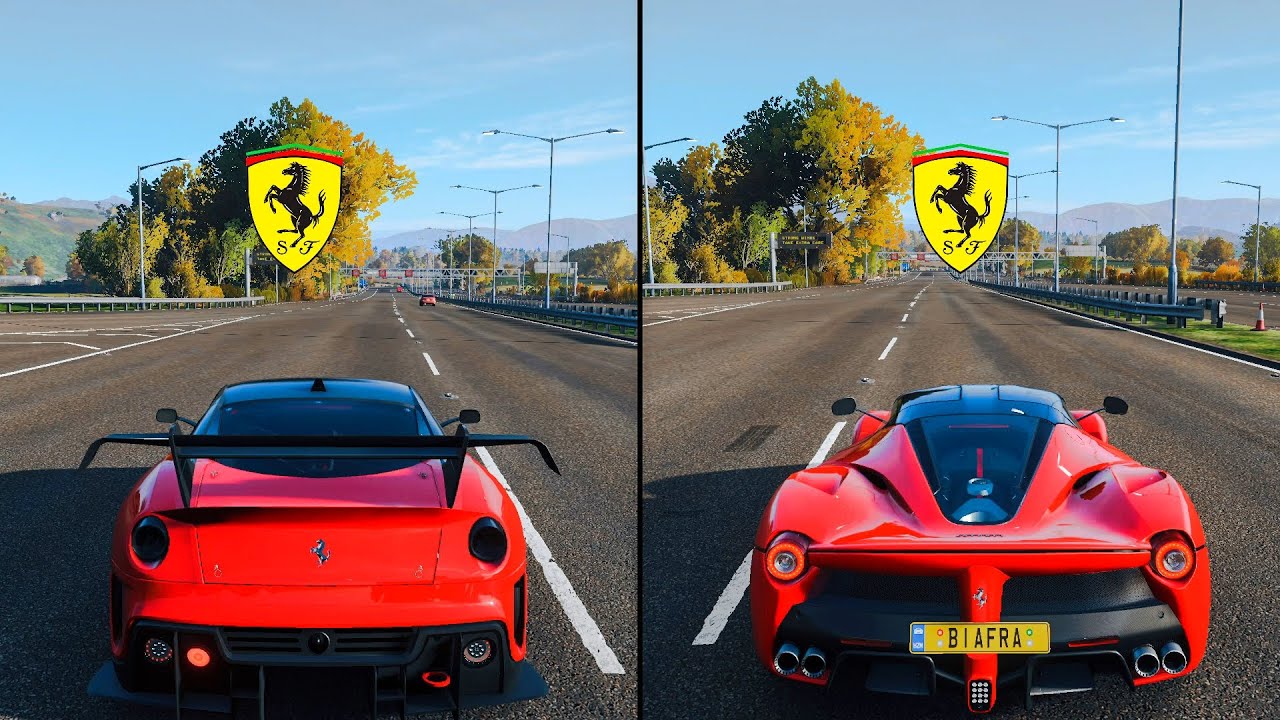 Forza Horizon 4 Drag Racre: Ferrari 599xx Evolution Vs Ferrari LaFerrari