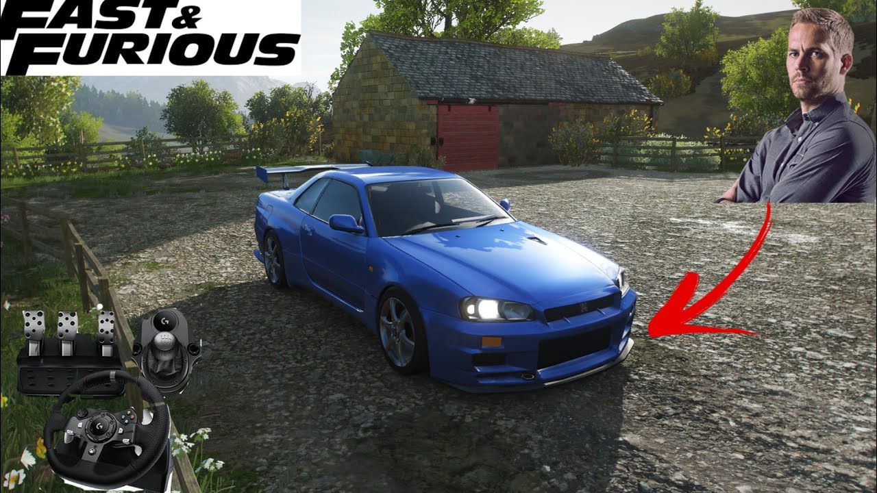 Forza Horizon 4 - Nissan Skyline GTR R34 - Paul Walker - Steering Wheel (g920) gameplay