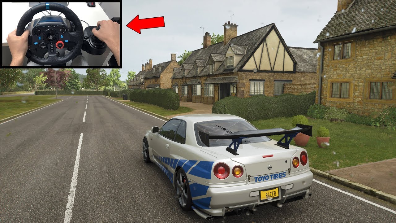 Forza Horizon 4 | Nissan Skyline R34 GTR  (Steering Wheel + Shifter) Gameplay in 4K