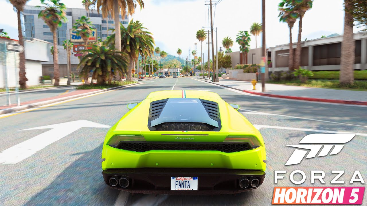 Forza Horizon 5 Graphics 🔥 2014 Lamborghini Huracan LP610-4 RTX 2080 Ti & i9 10980XE – GTA 5 PC Mod