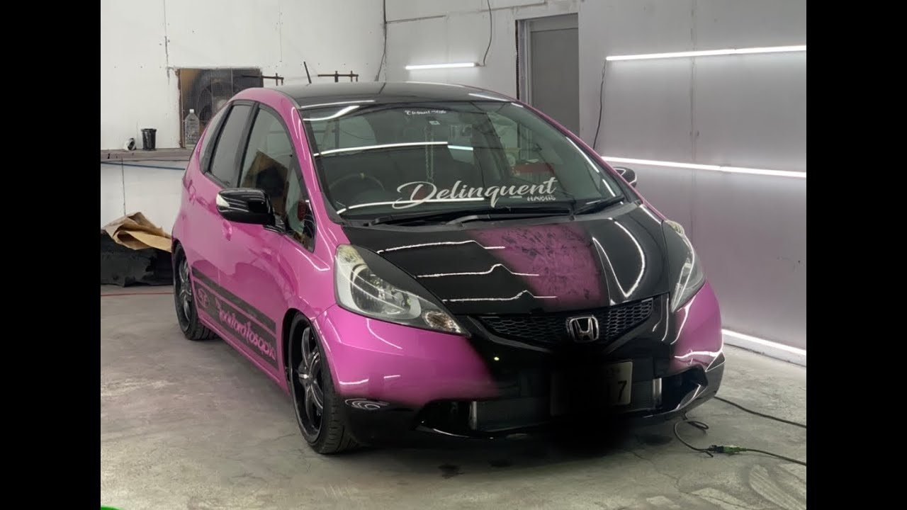 フィット（GE6)修理、板金　パート２ / conserto de um HONDA FIT Modelo 2009 (part 2) カスタムペイント　PINTURA CUSTOMIZADA