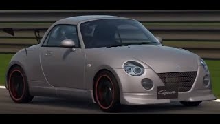 【GT5】 DAIHATUS コペン アクティブトップ ’02 【DEMO】,シャトーシルバー,ENKEI COMPETITION S2,