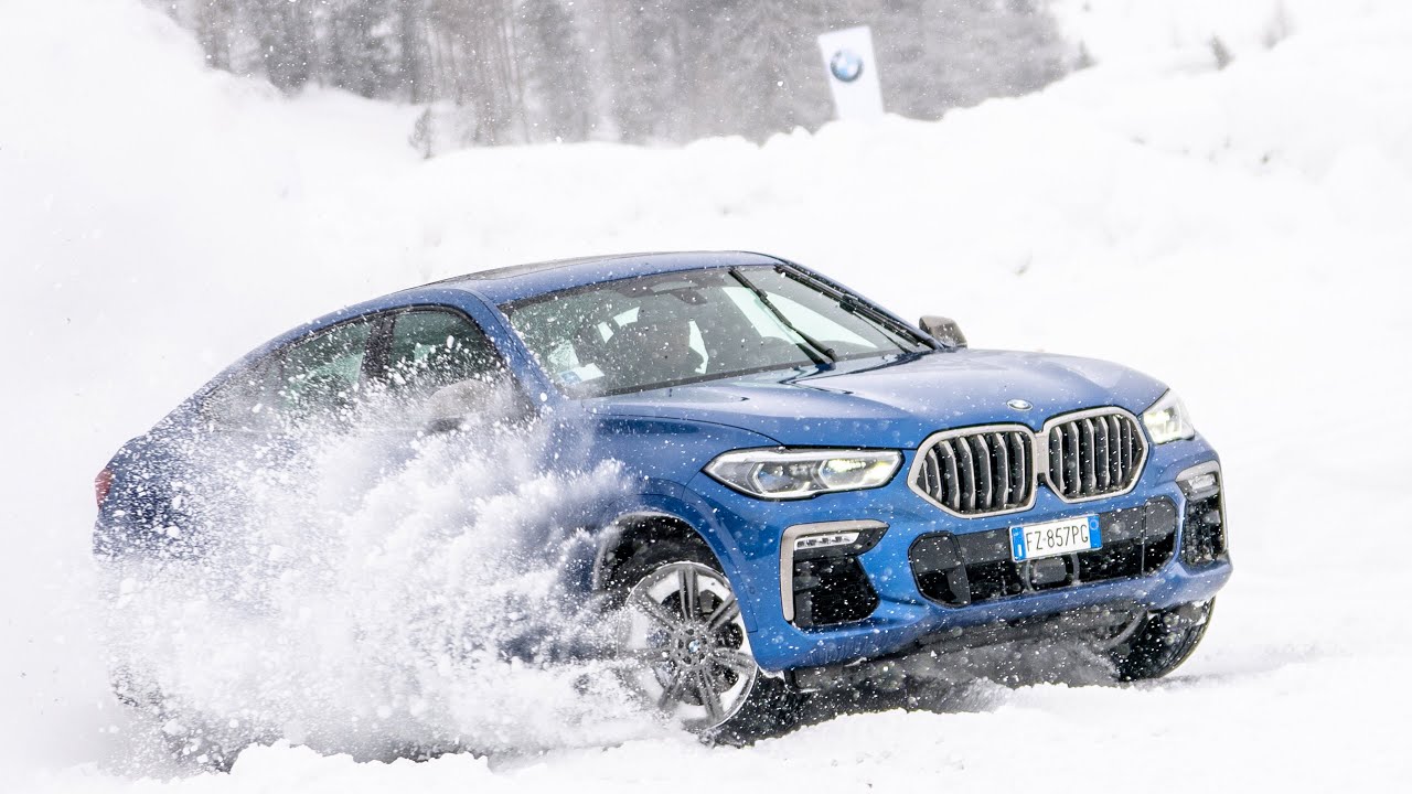 How to drift the new BMW X6 in the snow