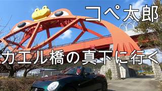 コペンで、かえる橋の真下へ行く。JR印南駅にも、かえるがいっぱい(^▽^)/