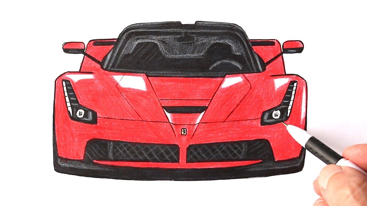 Как нарисовать машину Феррари | LaFerrari рисунок