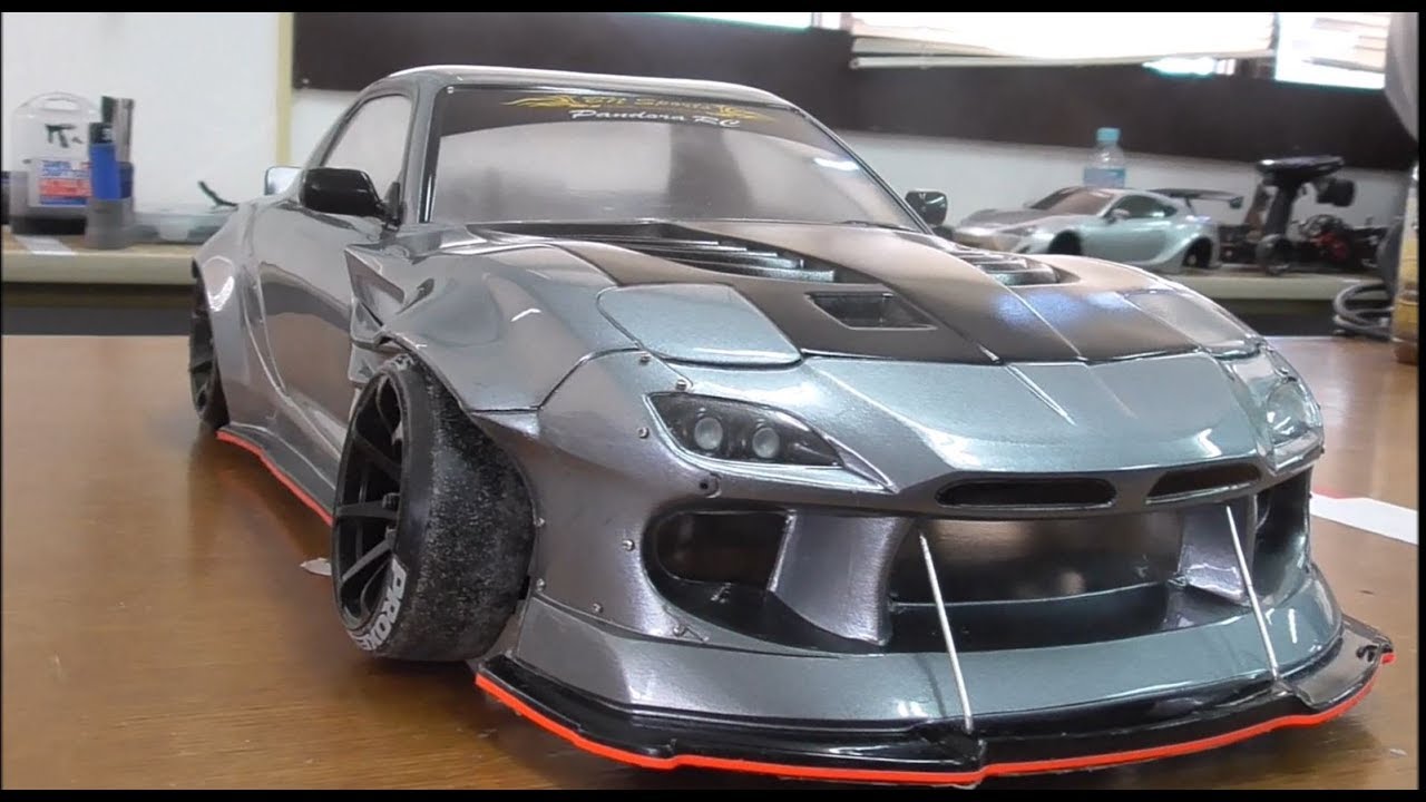 Ｔさん　２ＷＤ　ドリフト　 ニューボディ　　パンドラ MAZDA RX-7 FD3S (BN- Sports) 　 ＆走行動画 RWD DRIFT RC