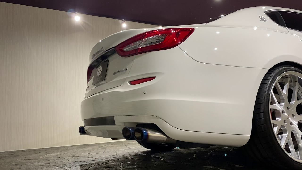 Maserati Quattroporte S original exhaust sound マセラティ　クアトロポルテS ワンオフマフラーサウンド　エンジン始動〜空吹かし