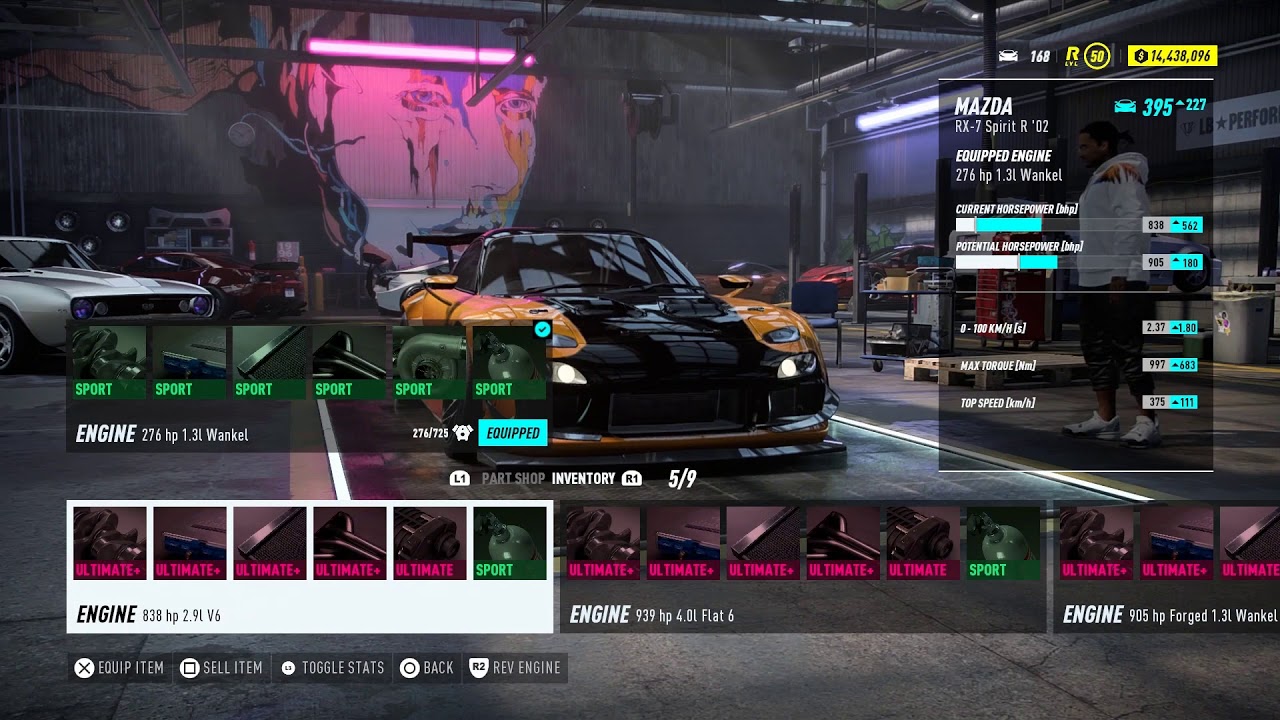 Mazada RX 7 Spirit R - All Maxed out Engines Stats+Sound | Need for Speed Heat