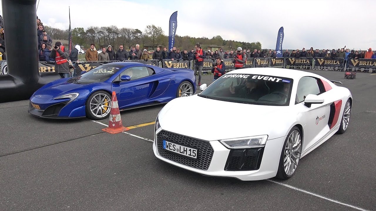 McLaren 675LT Spider vs Audi R8 V10 Plus vs Audi TT RS