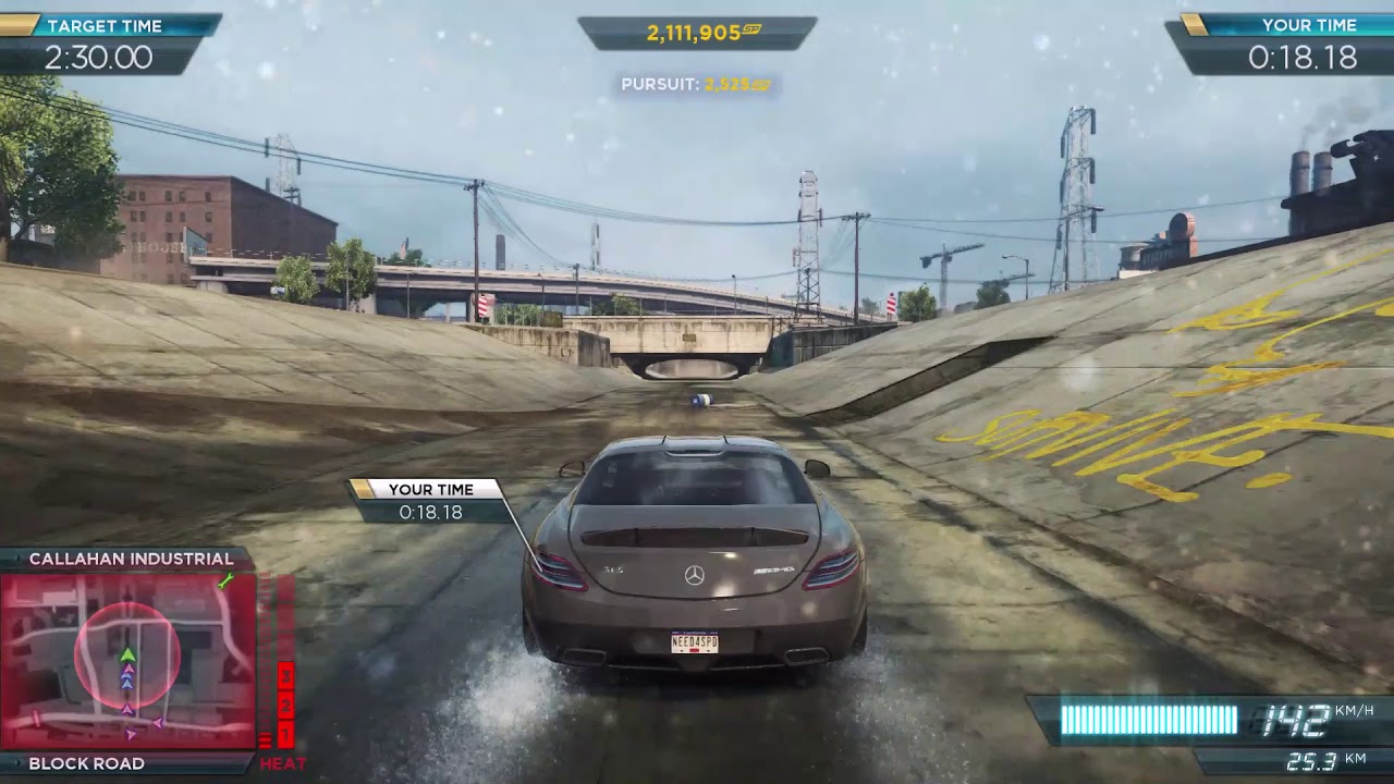 Mercedes-Benz SLS AMG || Storehouse stakeout || NFS Most Wanted 2012