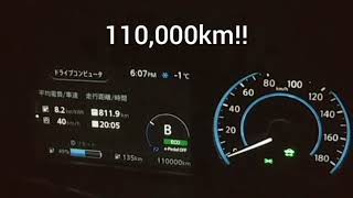My 2018 Nissan LEAF has reached 110,000km (40kwh日産リーフが110,000kmに到達！)
