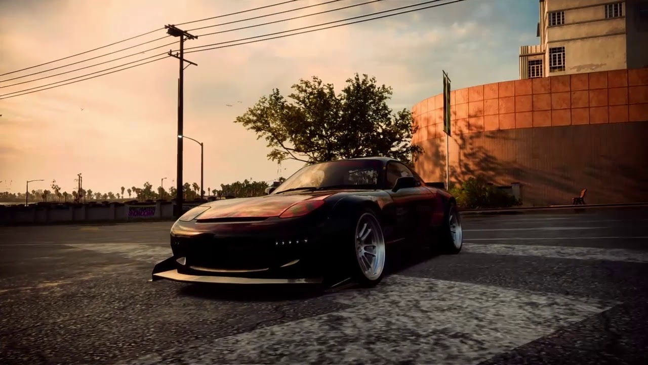 NFS Heat Mazda RX-7 drifting