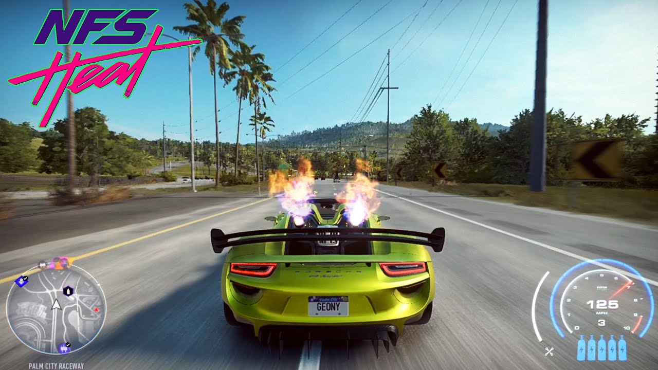 NFS Heat | PC Gameplay | NFS Heat Best Cars | PORSCHE 918 spyder  | Extreme Driving | GEONY GAMERS