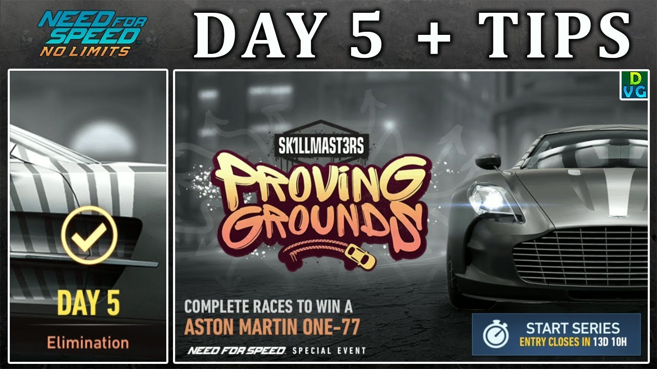 NFS No Limits | Day 5 + TIPS – Aston Martin One-77 | Proving Grounds Event