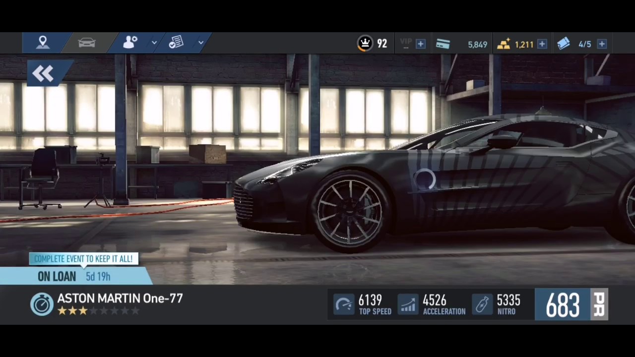 NFS No Limits: Proving Grounds/Day 1 – Aston Martin One-77