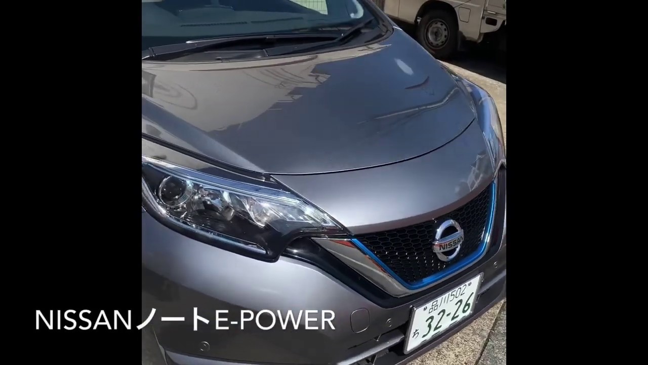 NISSANノートe-POWER Ｖモーショングリルのブルーライン‼️ヘッドライトのデザイン‼️リヤに流れる造形‼️テールランプのカタチ‼️どれをとっても最高‼️