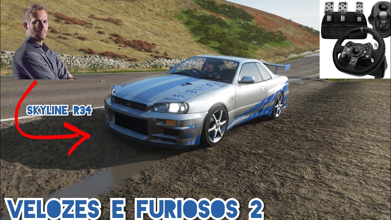 Nissan Skyline GT-R R34 – Forza Horizon 4 – Volante Logitech g920 gameplay