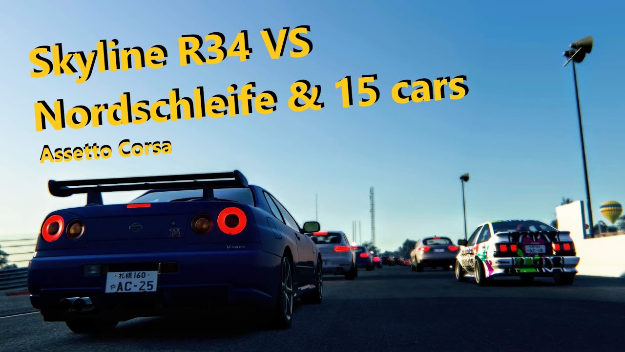 Nissan Skyline GTR R34 V-Spec | Nordschleife | Assetto Corsa| logitech g27| Sol|
