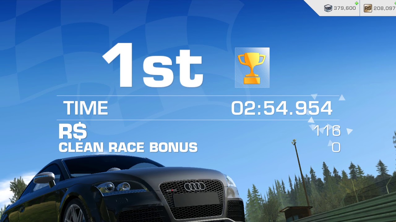 REAL RACING 3 - AUDI TT RS COUPE - CUP - CIRCUIT de SPA-FRA SCORCHAMPS