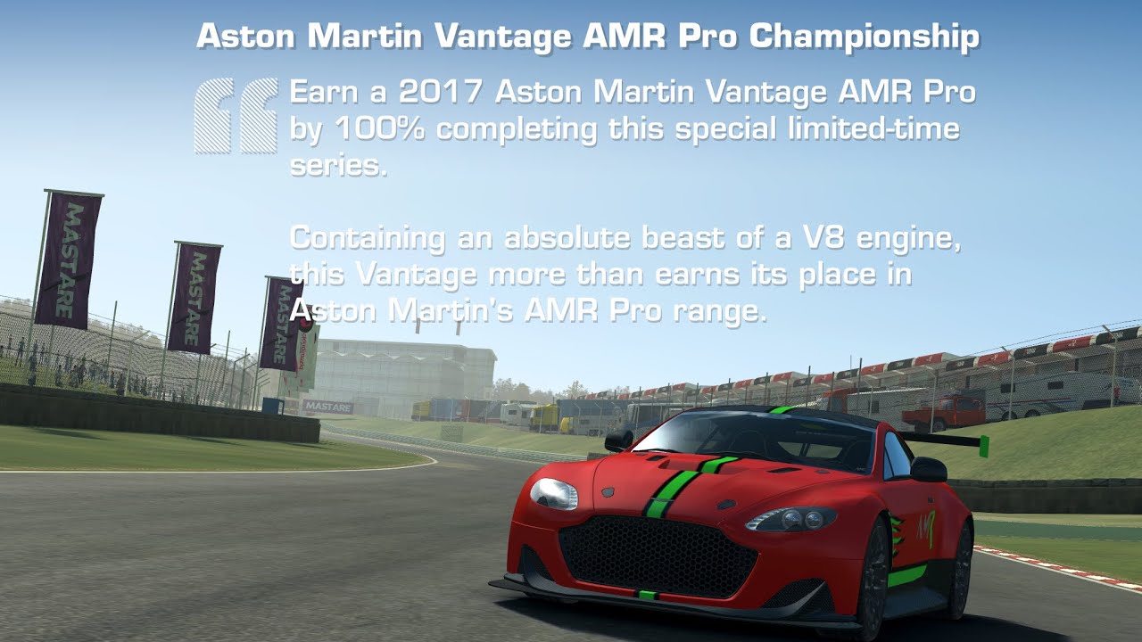 Real Racing 3 Aston Martin Vantage AMR Pro Championship Tier 1