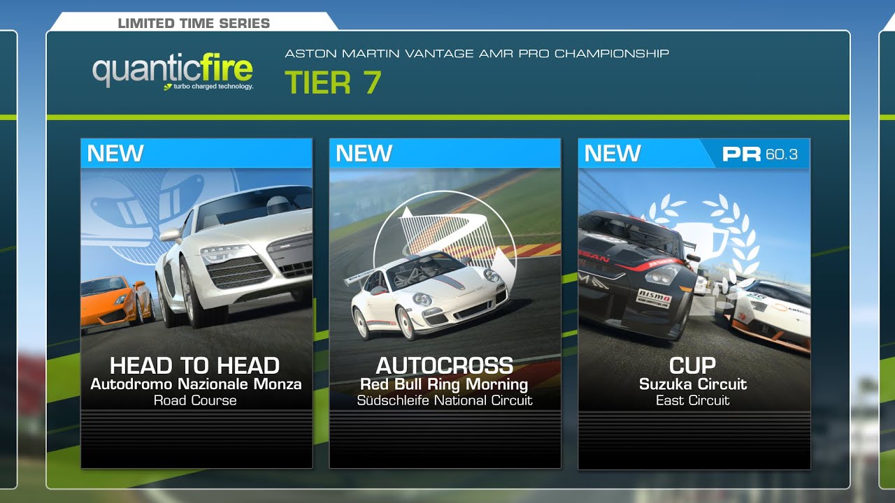 Real Racing 3 Aston Martin Vantage AMR Pro Championship Tier 7 (PR 60.3) • Upgrade Round 1